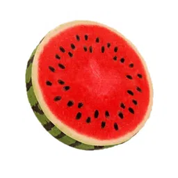 ME & YOU Green & Red Fruit Printed Round Shape Pillow image 2