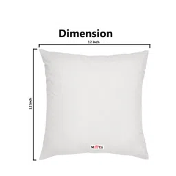 ME & YOU Maroon-Coloured & White Printed Square Cushion image 3