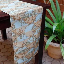zeba Cleome (12x84) Blue & Brown Polycanvas Table Runner-picture-43