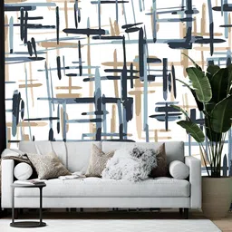 Wallpics White Printed Self-Adhesive Wallpaper-25