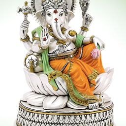 Wallpics White & Yellow Ganesha Printed Wallpaper-image-75