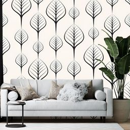 Wallpics White & Black Abstract Printed Wallpaper-image-41