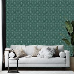 Wallpics Green & White Printed Wallpaper-picture-19
