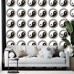 Wallpics White & Black Abstract Printed Self Adhesive Wall Sticker-image-112