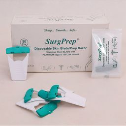 SurgPrep Green Pack of 12 Disposable Hair Removal Razors-17