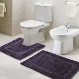 sashaa world Purple Solid Cotton 31.5x20 Inches Max Absorbant Bath Mat-picture-46