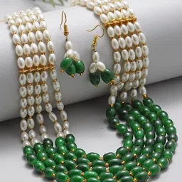 Kennice Gold-Plated Pearl Beaded Jewelry Set-picture-10