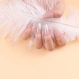 LICK Set Of 30 Glossy Glitter Press On Artificial Nails - Pink-15