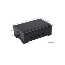 DIN Rail Aluminum Case for Raspberry Pi 4 with Cooling Fan and Heatsinks image 3