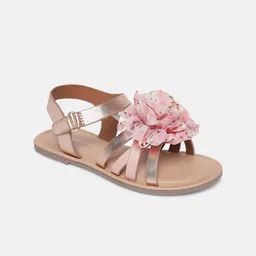 Pantaloons Junior Girls Embellished Open Toe Flats With Backstrap-43