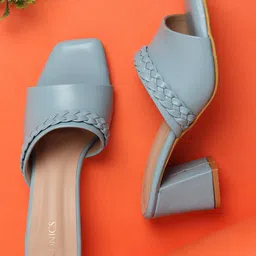 ICONICS Women Blue Party Block Heels-50