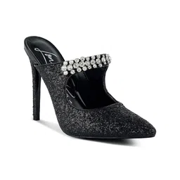 London Rag Women Black Embellished Party Pumps-image-54