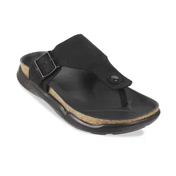 Metro Men Textured Leather Comfort Sandals-image-58