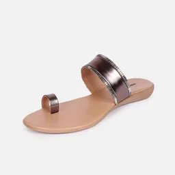Anouk Metallic-Toned Embellished One Toe Flats-picture-2