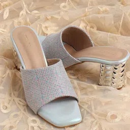 ICONICS Women Textured Block Heels-21