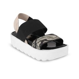 Catwalk Printed Open Toe Flatform Heels-46