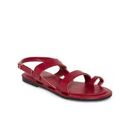 Pantaloons Junior Girls Maroon Open Toe Flats-picture-9