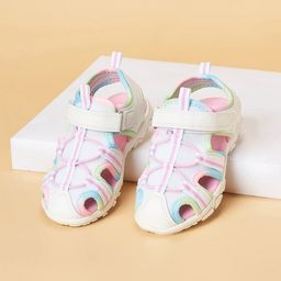Pantaloons Junior Girls Textured Cut-Out Round Toe Flats-14