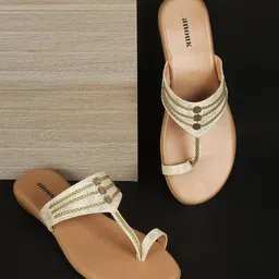 Anouk Women Embellished One Toe Flats-27