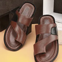 Fashion Victim Men Open One Toe Leather Comfort Sandals-image-94