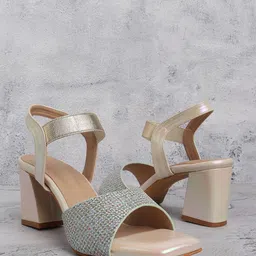 ICONICS Embellished Party Block Heels-17