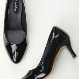 Walkfree Black Slim Heels Pumps-image-38