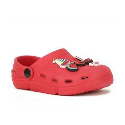 Bata Girls Red & Black Printed Clogs-image-47