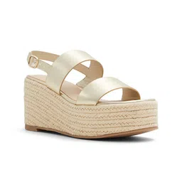 ALDO Buckle Detailed Open Toe Wedge Heels-picture-1