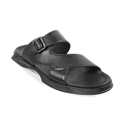 Metro Men Textured Leather Comfort Sandals-image-55
