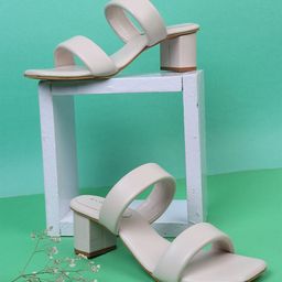 ICONICS Cream-Coloured Block Heels-15