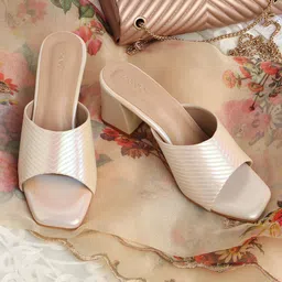 ICONICS Striped Party Block Heels-24