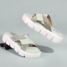 Lavie Embellished Open Toe Flats-37