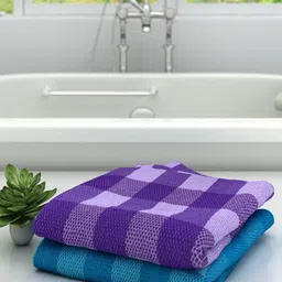 Athom Trendz Set Of 2 Striped 210 GSM Cotton Bath Towels-4