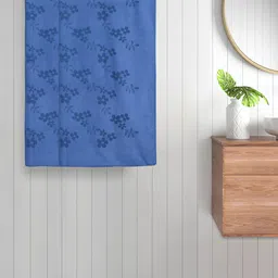 FABINALIV Blue 2 Pieces Printed 420 GSM Cotton Bath Towels-9