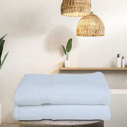 BIANCA Set of 2 White Solid 500 GSM Bath Towels-image-20