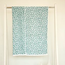 Ariana Blue & White  Printed Cotton 670 GSM  Reversible Bath Towels-51