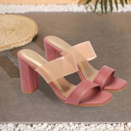 TRASE Open Toe Block Heels-40