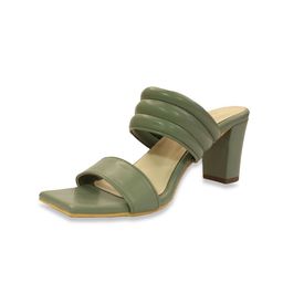 yellowsoles Green Striped Casual Block Heels-picture-29