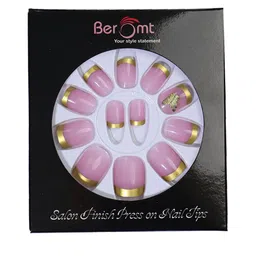BEROMT 12 Pcs Long-Lasting Reusable Lightweight Salon Finish Press on Nail Tips- Shade 169-image-55