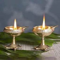 Fashion Bizz Metallic-Toned 2-Pieces Textured Diyas-10