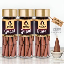 The Aroma Factory 3 Pieces Wooden Gugal Dhoop Cone Pooja Essentials-image-73