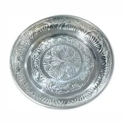 Sigaram Floral Design German Silver Plate With Stand-image-31