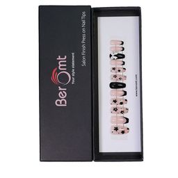 BEROMT 12 Pcs Long-Lasting Reusable Lightweight Salon Finish Press on Nail Tips- Shade 149-picture-41