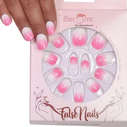 BEROMT 12 Pcs Long-Lasting False Pre-Glued Nails with Kit - Shade 77-image-71