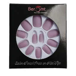 BEROMT 12 Pcs Long-Lasting Premium Matte Salon Finish Press On Nails - Shade 514-15