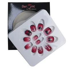 BEROMT 12 Pcs Long-Lasting Reusable Lightweight Salon Finish Press on Nail Tips- Shade 222-22