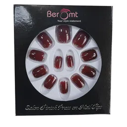 BEROMT 12 Pcs Long-Lasting Reusable Lightweight Salon Finish Press on Nail Tips- Shade 244-picture-38