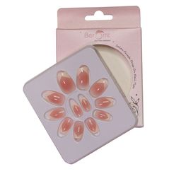 BEROMT Salon Finish Press On Nail Tips with Kit 30g - French Tips 296-14