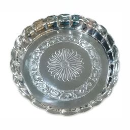 Sigaram Grey German Silver Pooja Thali-29