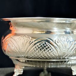 Sigaram Textured German Silver Pooja Flower Basket-image-59